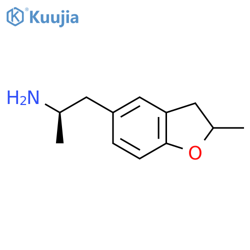 (2R)-1-(2-methyl-2,3-dihydro-1-benzofuran-5-yl)propan-2-amine structure