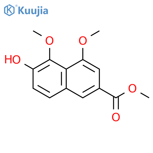 2-Naphthalenecarboxylic acid, 6-hydroxy-4,5-dimethoxy-, methyl ester structure