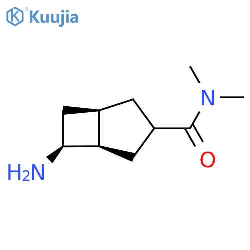 rac-(1R,5R,6S)-6-amino-N,N-dimethylbicyclo3.2.0heptane-3-carboxamide structure