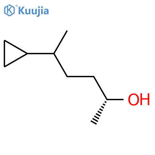 (2R)-5-cyclopropylhexan-2-ol structure