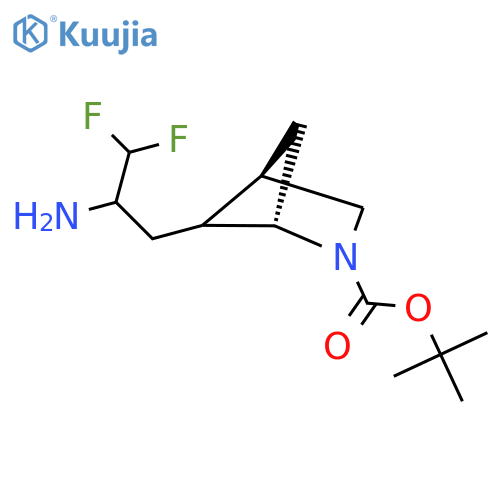 tert-butyl (1S,4R)-5-(2-amino-3,3-difluoropropyl)-2-azabicyclo2.1.1hexane-2-carboxylate structure