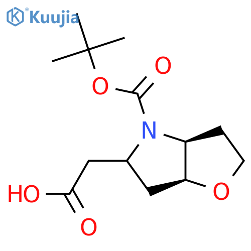 2-{4-(tert-butoxy)carbonyl-hexahydro-2H-furo3,2-bpyrrol-5-yl}acetic acid structure