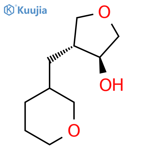 rac-(3R,4S)-4-(oxan-3-yl)methyloxolan-3-ol structure