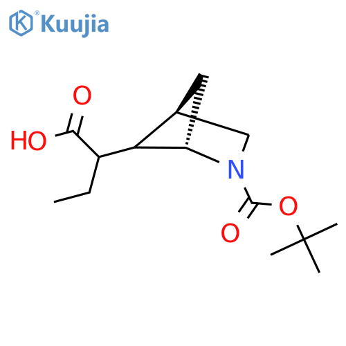 2-(1S,4R)-2-(tert-butoxy)carbonyl-2-azabicyclo2.1.1hexan-5-ylbutanoic acid structure