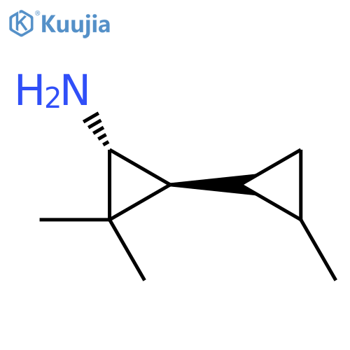 rac-(1R,3S)-2,2-dimethyl-3-(2-methylcyclopropyl)cyclopropan-1-amine structure