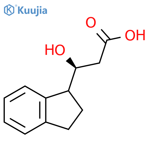 (3S)-3-(2,3-dihydro-1H-inden-1-yl)-3-hydroxypropanoic acid structure