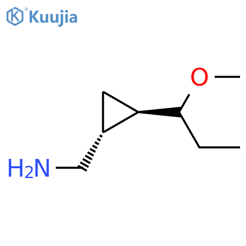 rac-(1R,2R)-2-(1-methoxypropyl)cyclopropylmethanamine structure