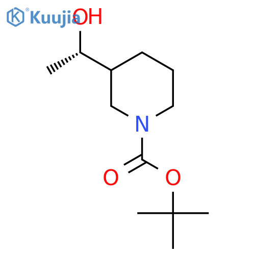 tert-butyl 3-(1S)-1-hydroxyethylpiperidine-1-carboxylate structure