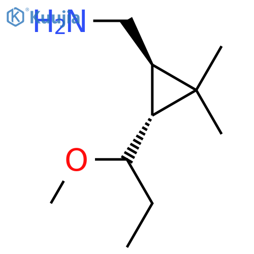 rac-(1R,3R)-3-(1-methoxypropyl)-2,2-dimethylcyclopropylmethanamine structure