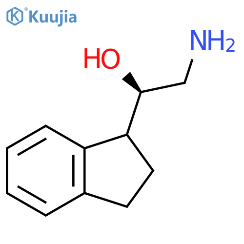 (1R)-2-amino-1-(2,3-dihydro-1H-inden-1-yl)ethan-1-ol structure