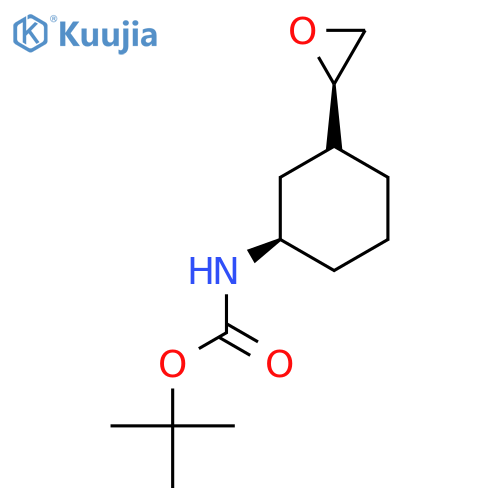 tert-butyl N-(1R)-3-(2R)-oxiran-2-ylcyclohexylcarbamate structure