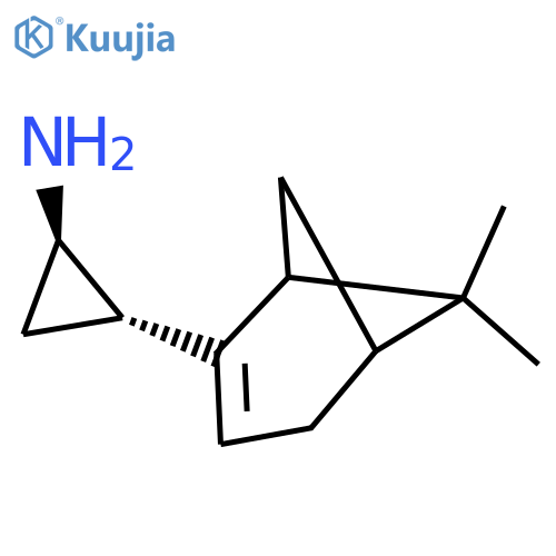 rac-(1R,2S)-2-{6,6-dimethylbicyclo3.1.1hept-2-en-2-yl}cyclopropan-1-amine structure