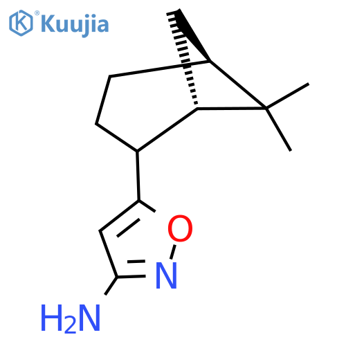5-(1S,5S)-6,6-dimethylbicyclo3.1.1heptan-2-yl-1,2-oxazol-3-amine structure