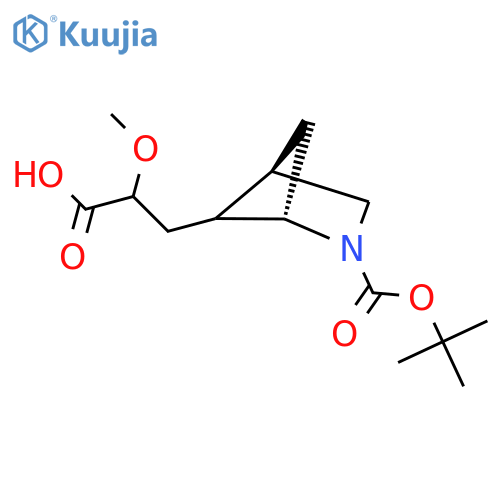 3-(1S,4R)-2-(tert-butoxy)carbonyl-2-azabicyclo2.1.1hexan-5-yl-2-methoxypropanoic acid structure