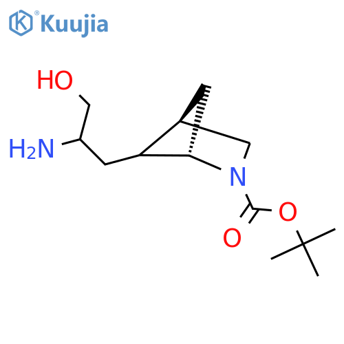 tert-butyl (1S,4R)-5-(2-amino-3-hydroxypropyl)-2-azabicyclo2.1.1hexane-2-carboxylate structure