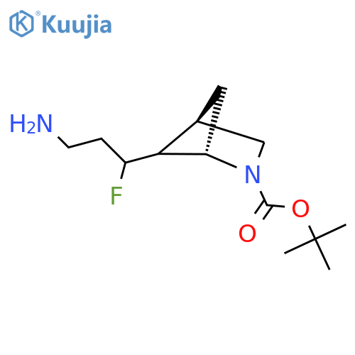 tert-butyl (1S,4R)-5-(3-amino-1-fluoropropyl)-2-azabicyclo2.1.1hexane-2-carboxylate structure