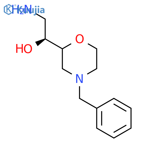 (1S)-2-amino-1-(4-benzylmorpholin-2-yl)ethan-1-ol structure
