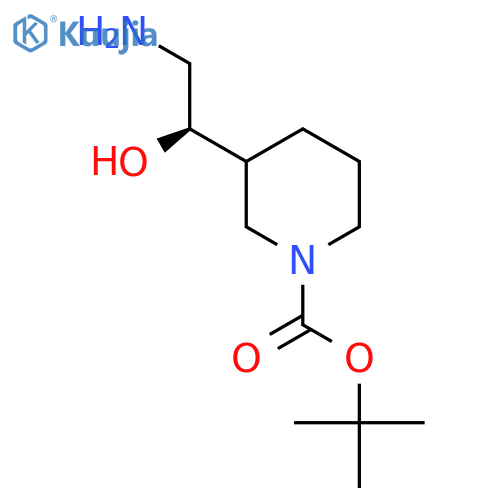 tert-butyl 3-(1R)-2-amino-1-hydroxyethylpiperidine-1-carboxylate structure