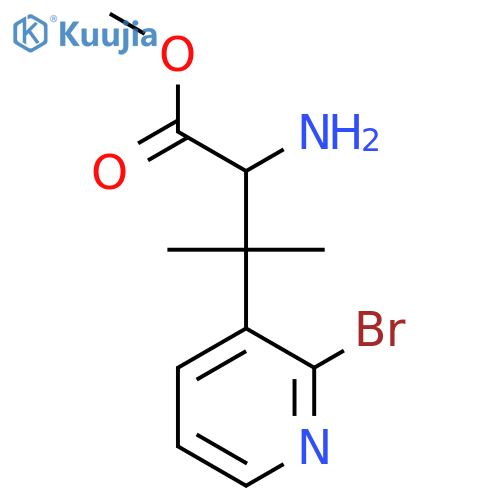 methyl 2-amino-3-(2-bromopyridin-3-yl)-3-methylbutanoate structure