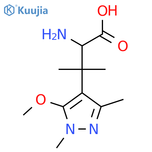 2-amino-3-(5-methoxy-1,3-dimethyl-1H-pyrazol-4-yl)-3-methylbutanoic acid structure