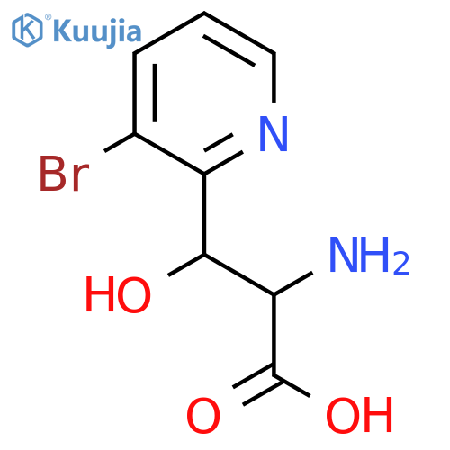 2-amino-3-(3-bromopyridin-2-yl)-3-hydroxypropanoic acid structure