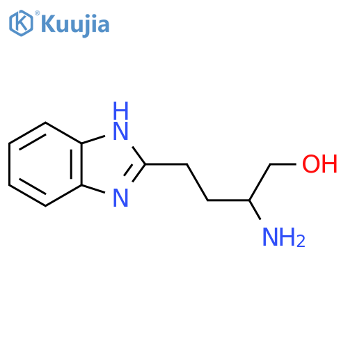 2-amino-4-(1H-1,3-benzodiazol-2-yl)butan-1-ol structure
