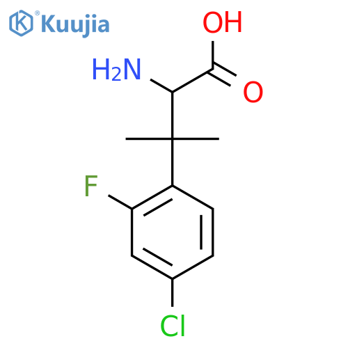 2-Amino-3-(4-chloro-2-fluorophenyl)-3-methylbutanoic acid structure