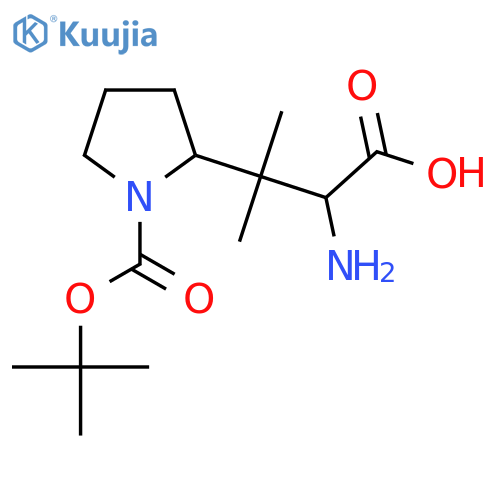2-amino-3-{1-(tert-butoxy)carbonylpyrrolidin-2-yl}-3-methylbutanoic acid structure