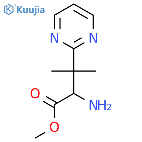 methyl 2-amino-3-methyl-3-(pyrimidin-2-yl)butanoate structure