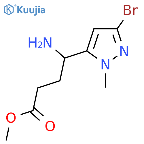 methyl 4-amino-4-(3-bromo-1-methyl-1H-pyrazol-5-yl)butanoate structure