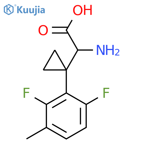 2-amino-2-1-(2,6-difluoro-3-methylphenyl)cyclopropylacetic acid structure