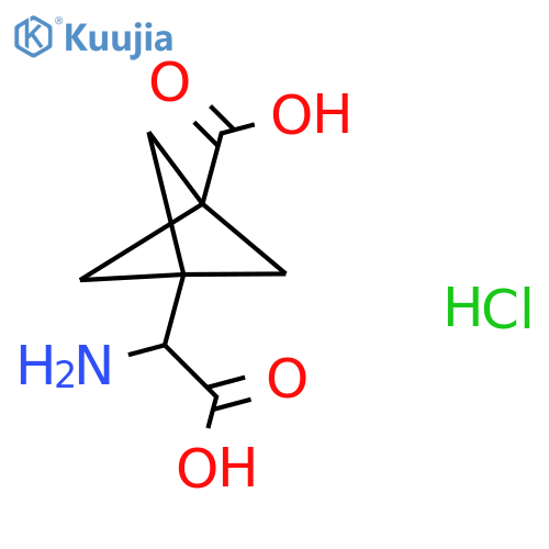 3-amino(carboxy)methylbicyclo1.1.1pentane-1-carboxylic acid hydrochloride structure