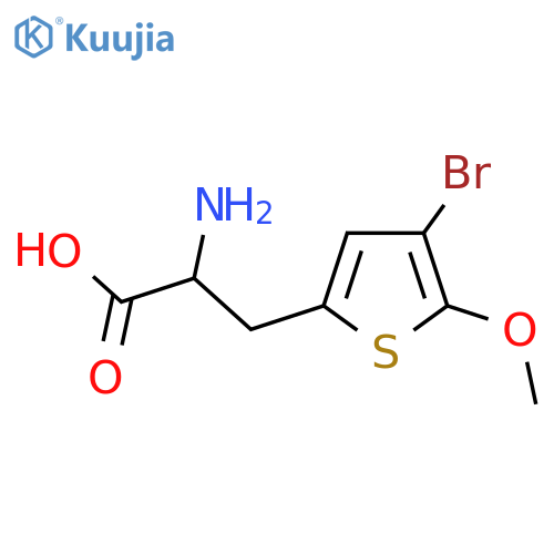 2-amino-3-(4-bromo-5-methoxythiophen-2-yl)propanoic acid structure