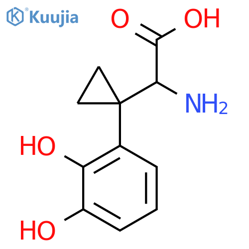 2-amino-2-1-(2,3-dihydroxyphenyl)cyclopropylacetic acid structure