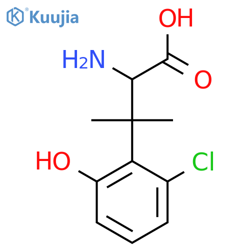 2-amino-3-(2-chloro-6-hydroxyphenyl)-3-methylbutanoic acid structure