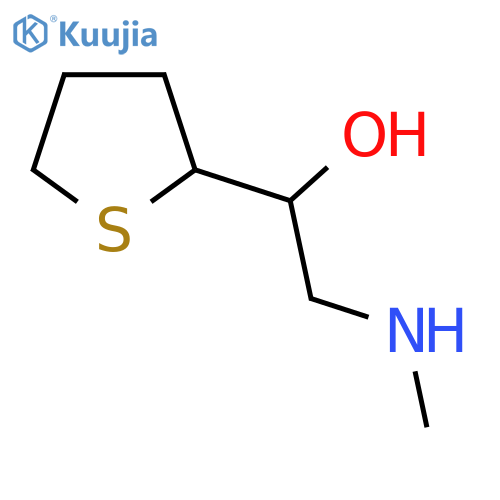 2-(methylamino)-1-(thiolan-2-yl)ethan-1-ol structure
