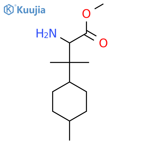 methyl 2-amino-3-methyl-3-(4-methylcyclohexyl)butanoate structure