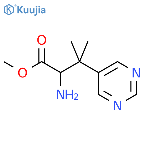 methyl 2-amino-3-methyl-3-(pyrimidin-5-yl)butanoate structure