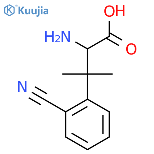 2-amino-3-(2-cyanophenyl)-3-methylbutanoic acid structure