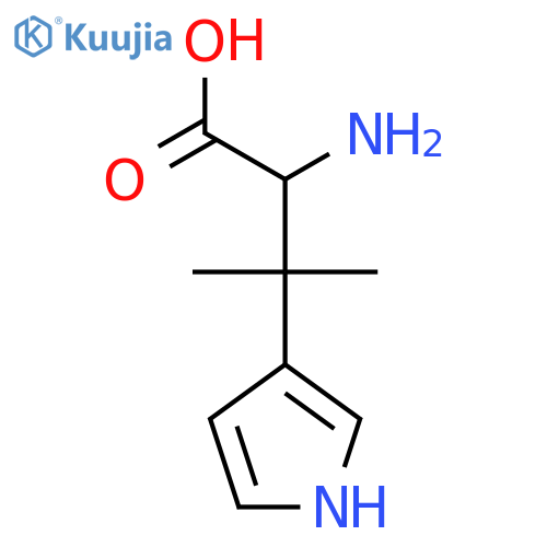2-amino-3-methyl-3-(1H-pyrrol-3-yl)butanoic acid structure