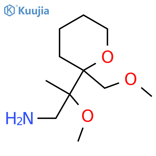 2-methoxy-2-2-(methoxymethyl)oxan-2-ylpropan-1-amine structure