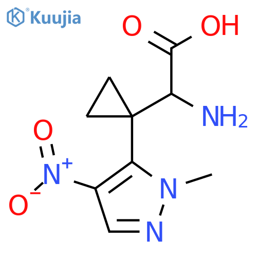 2-amino-2-1-(1-methyl-4-nitro-1H-pyrazol-5-yl)cyclopropylacetic acid structure