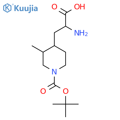 2-amino-3-{1-(tert-butoxy)carbonyl-3-methylpiperidin-4-yl}propanoic acid structure