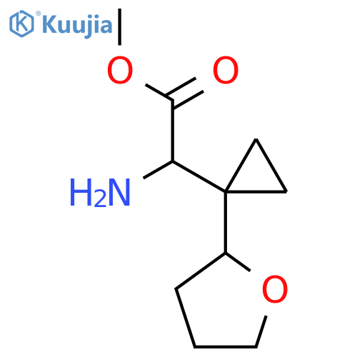 methyl 2-amino-2-1-(oxolan-2-yl)cyclopropylacetate structure