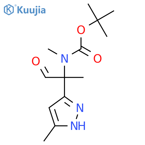 tert-butyl N-methyl-N-2-(5-methyl-1H-pyrazol-3-yl)-1-oxopropan-2-ylcarbamate structure