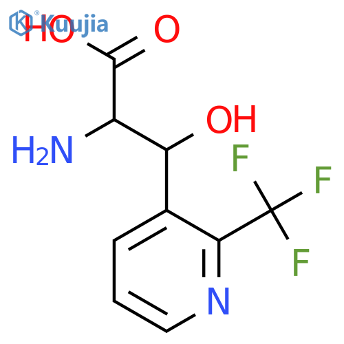 2-amino-3-hydroxy-3-2-(trifluoromethyl)pyridin-3-ylpropanoic acid structure