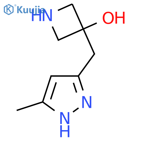 3-(5-methyl-1H-pyrazol-3-yl)methylazetidin-3-ol structure