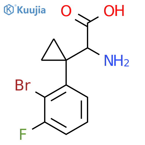 2-amino-2-1-(2-bromo-3-fluorophenyl)cyclopropylacetic acid structure