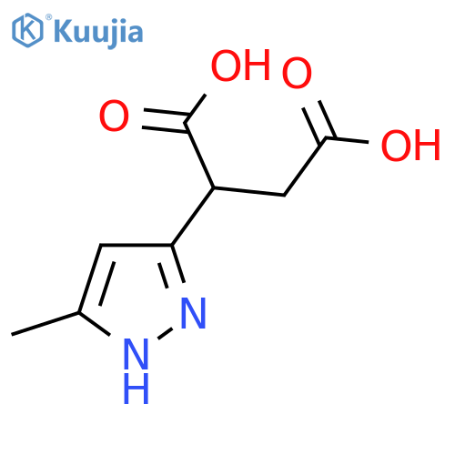 2-(5-methyl-1H-pyrazol-3-yl)butanedioic acid structure