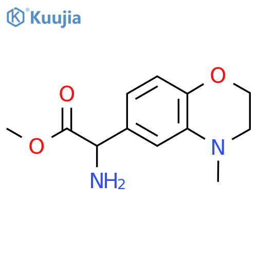 methyl 2-amino-2-(4-methyl-3,4-dihydro-2H-1,4-benzoxazin-6-yl)acetate structure